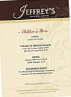 Jeffrey's Prime Rib Lobster menu