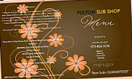 Fulton Sub Shop menu