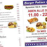 Burger Palace Menu
