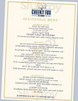 The Cheeky Fox menu