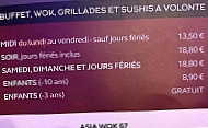 Asia Wok 67 menu