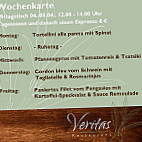 Veritas menu