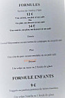 Cave Du Mesnil menu