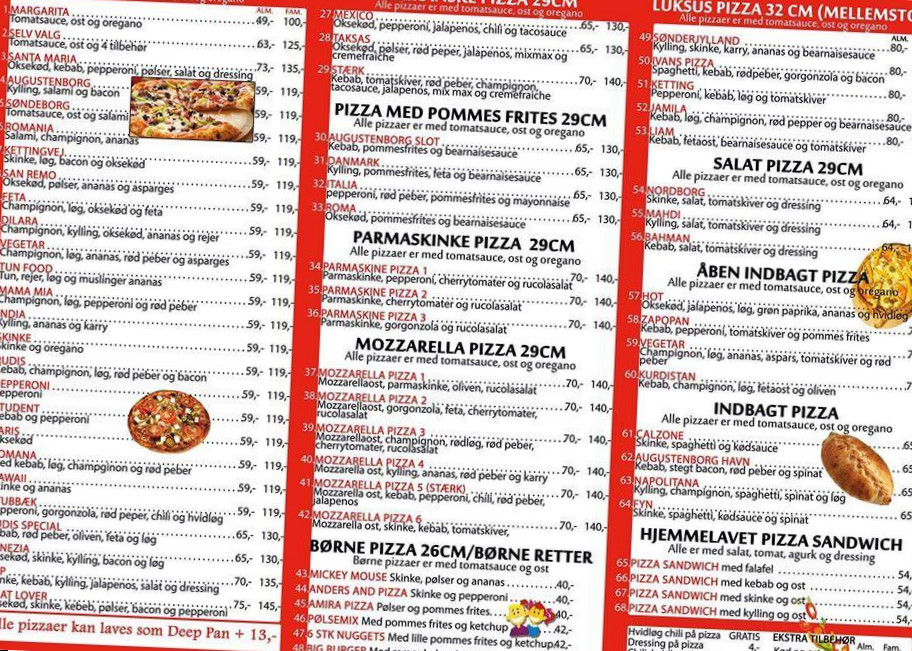 Rudi's Pizza Express Menu