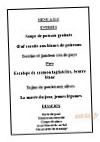 Auberge du bois menu