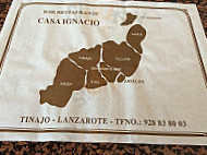 Casa Ignacio menu