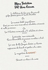 L'hirondelle menu