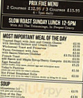 Darcy's Cafe/brasserie menu