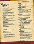 Rosa's Lookout Inn menu