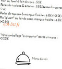 Le Chef Thaï menu