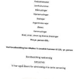 Gisseløre Menu