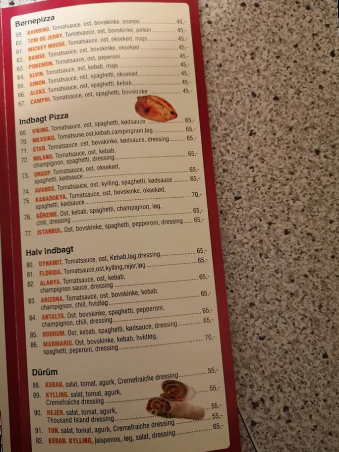 Babas Pizza Og Grill Menu