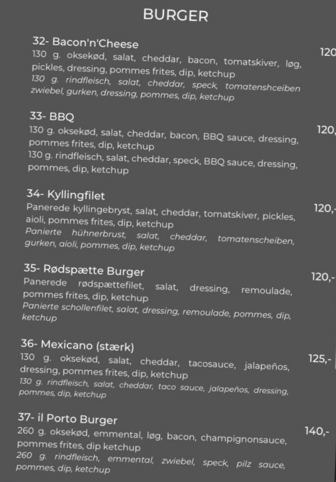 Il Porto Menu