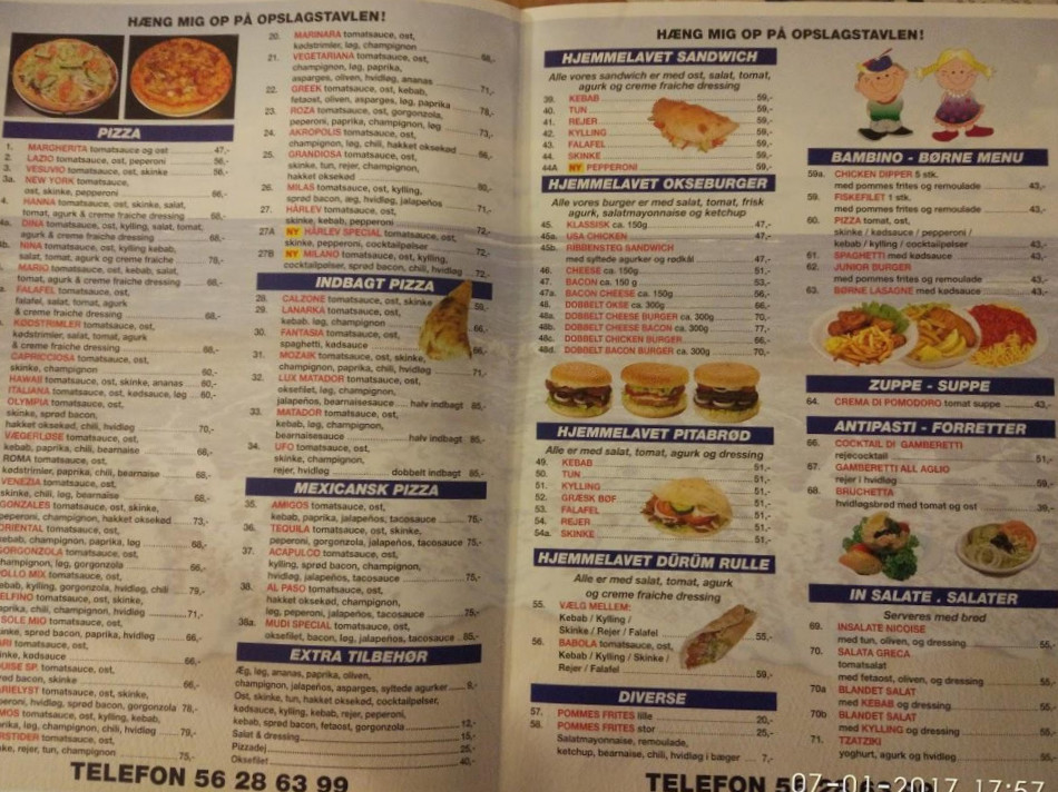 Delfino Menu