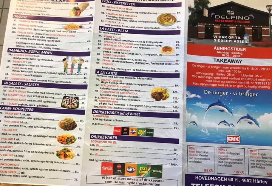 Delfino Menu