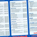 La Pizza Menu