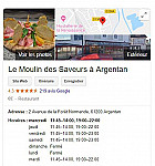 Le Moulin Des Saveurs menu