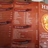 Hejls Pizza Menu