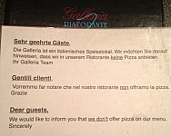 Galleria menu