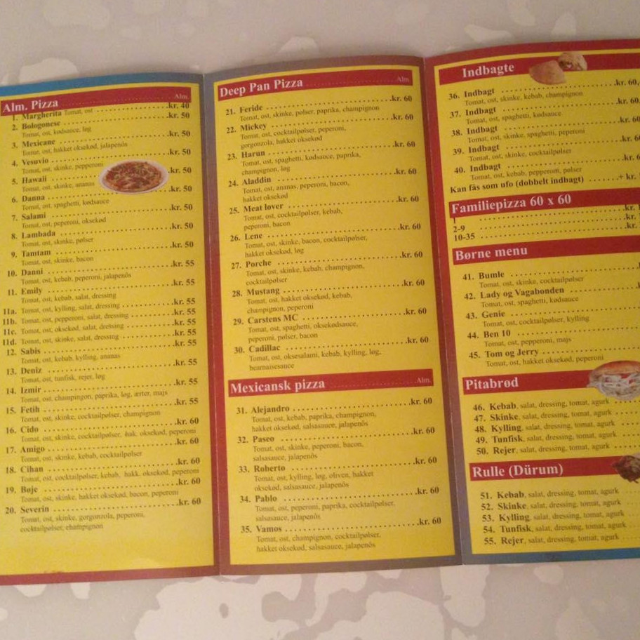 Chicago Pizza House Menu