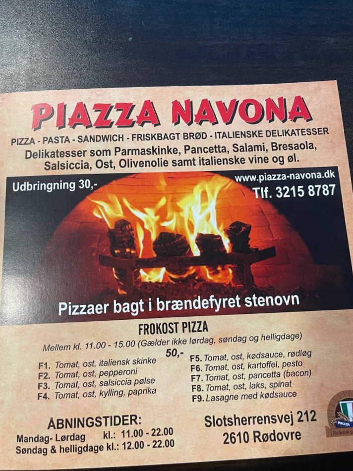Piazza Navona Menu