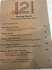 Cafe 121 menu