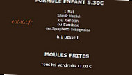 Auberge Liévinoise menu