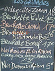 Les Melezes menu