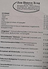 Zum Unteren Krug menu