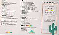 La Casa De Rosa menu