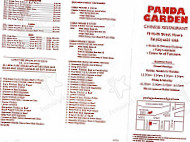 Panda Garden Chinese menu