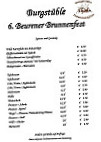 Burgstüble menu