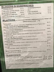 Thompson's Cafe menu