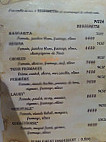 Le Calypso menu