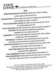 Loon Lodge menu