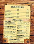 Bucks Grill menu