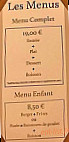 La Cantine menu