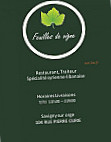 Feuilles De Vigne menu