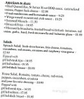 Trailside And Lounge menu