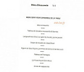 Hôtel de la Poste menu