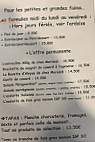 Brasserie de la Poste menu