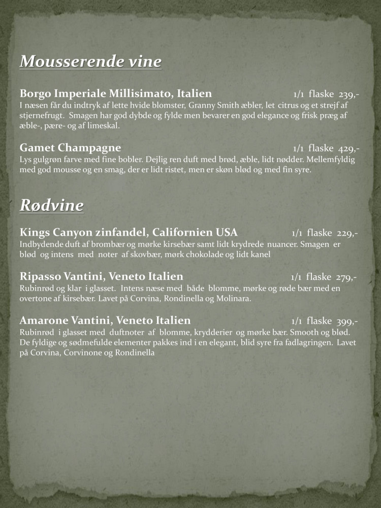 Royal Taste Menu