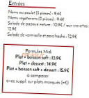 Le Chef Thaï menu