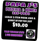 Papa J's Pizzeria menu