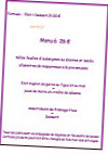 Auberge De Montalivet menu