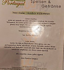 Portugal menu