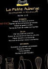 La Petite Auberge menu