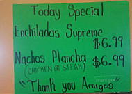 Tres Hermanos Nunez menu