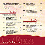 La Buca menu