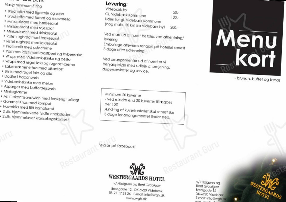 Westergaards Menu